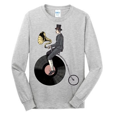 Vintage Penny Farthing Gramophone Tall Long Sleeve T-Shirt