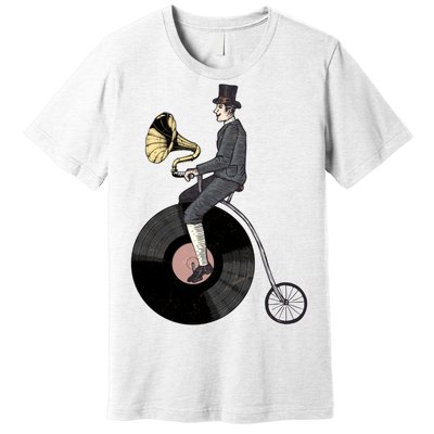 Vintage Penny Farthing Gramophone Premium T-Shirt