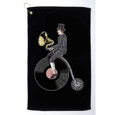 Vintage Penny Farthing Gramophone Golf Towel