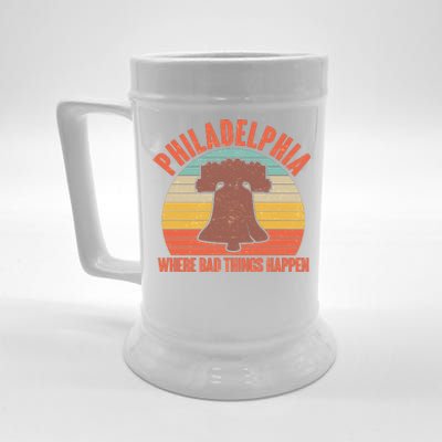 Vintage Philadelphia Where Bad Things Happen Beer Stein