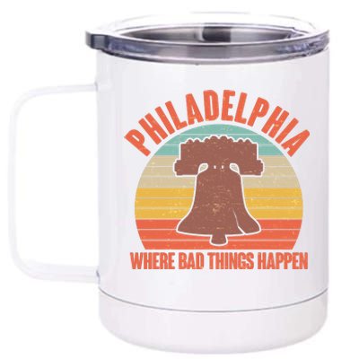 Vintage Philadelphia Where Bad Things Happen 12 oz Stainless Steel Tumbler Cup