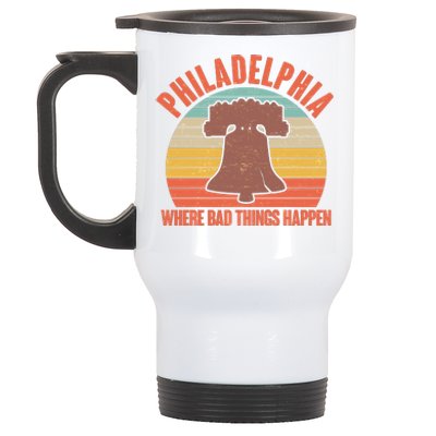 Vintage Philadelphia Where Bad Things Happen Stainless Steel Travel Mug