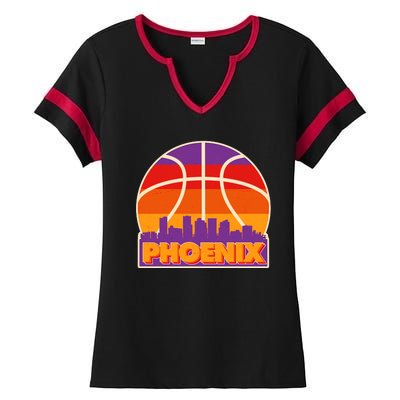 Vintage Phoenix Basketball Skyline Logo Ladies Halftime Notch Neck Tee