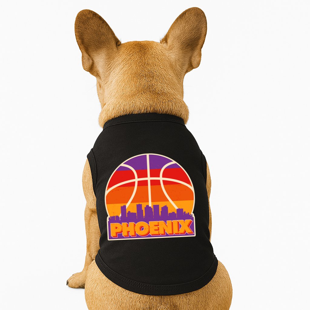 Vintage Phoenix Basketball Skyline Logo Doggie Tank