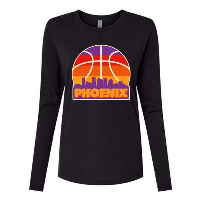 Vintage Phoenix Basketball Skyline Logo Womens Cotton Relaxed Long Sleeve T-Shirt