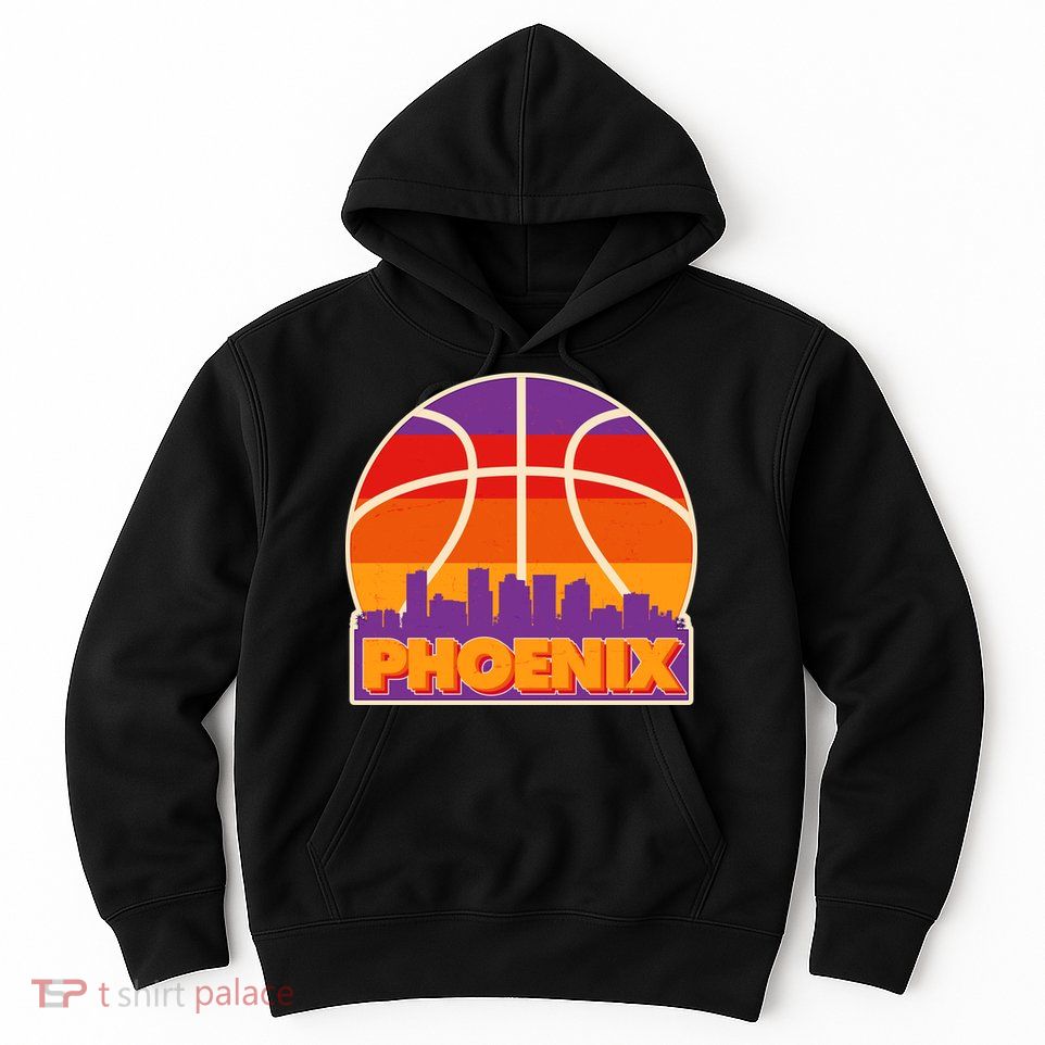 Vintage Phoenix Basketball Skyline Logo Hoodie