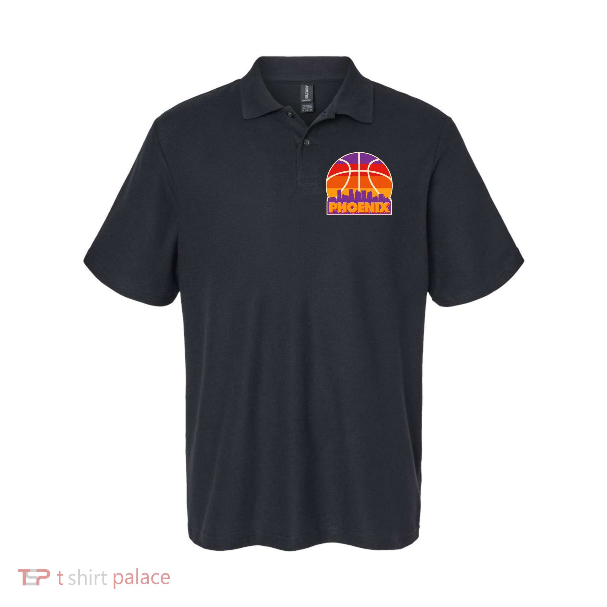 Vintage Phoenix Basketball Skyline Logo Polo