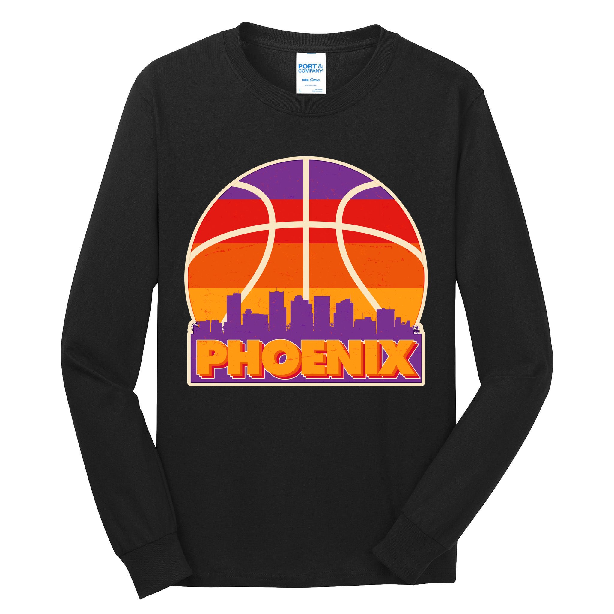 Vintage Phoenix Basketball Skyline Logo Tall Long Sleeve T-Shirt