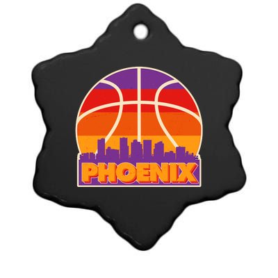 Vintage Phoenix Basketball Skyline Logo Ceramic Star Ornament