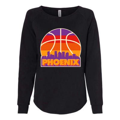 Vintage Phoenix Basketball Skyline Logo Womens California Wash Sweatshirt