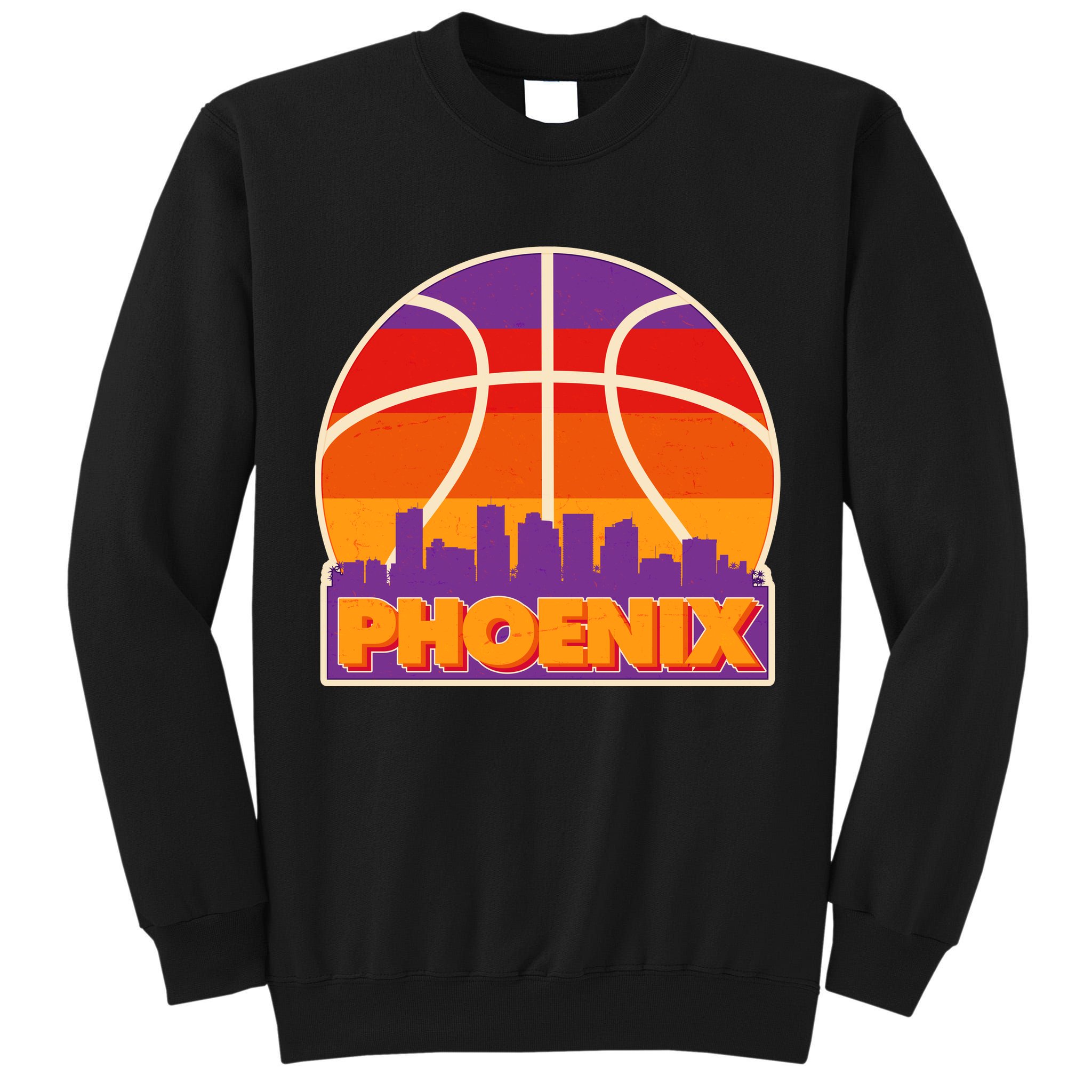 Vintage Phoenix Basketball Skyline Logo Tall Sweatshirt