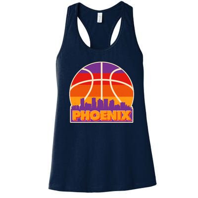 Vintage Phoenix Basketball Skyline Logo Women's Racerback Tank