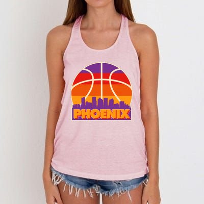 Vintage Phoenix Basketball Skyline Logo Women's Knotted Racerback Tank