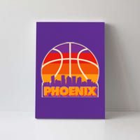 Vintage Phoenix Basketball Skyline Logo Canvas