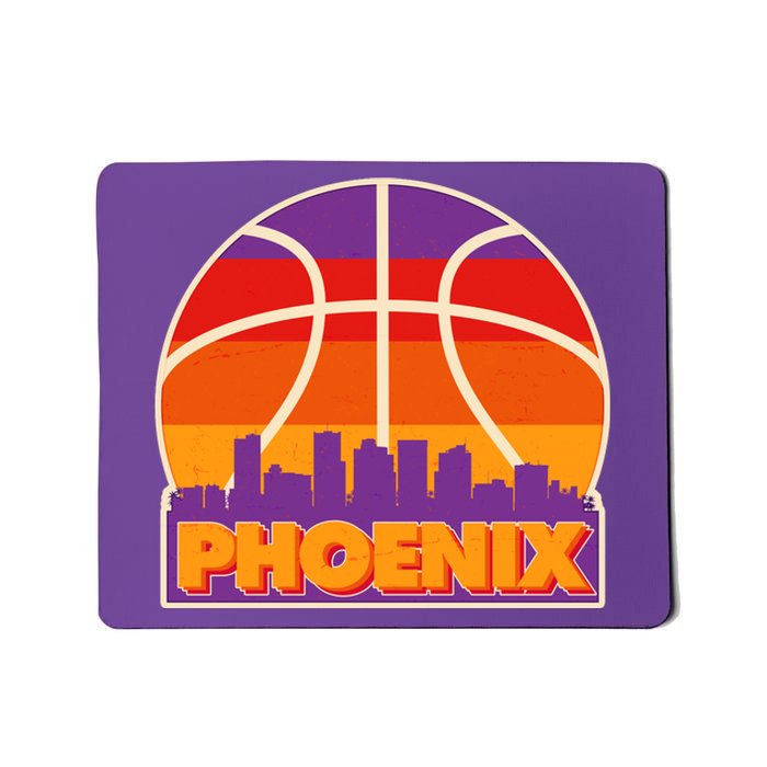 Vintage Phoenix Basketball Skyline Logo Mousepad