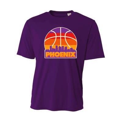 Vintage Phoenix Basketball Skyline Logo Youth Performance Sprint T-Shirt