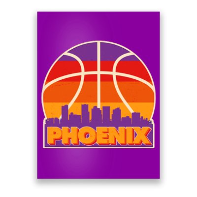 Vintage Phoenix Basketball Skyline Logo Poster