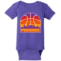 Vintage Phoenix Basketball Skyline Logo Baby Bodysuit