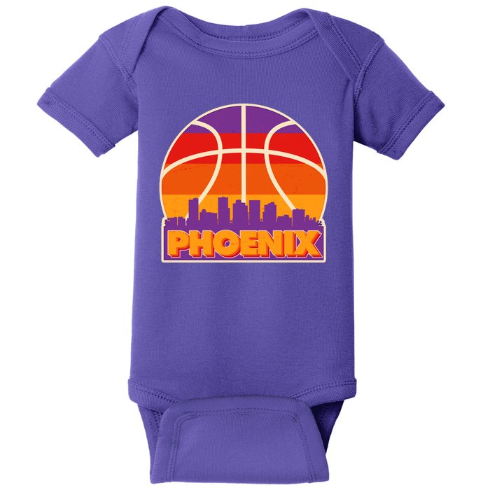 Vintage Phoenix Basketball Skyline Logo Baby Bodysuit