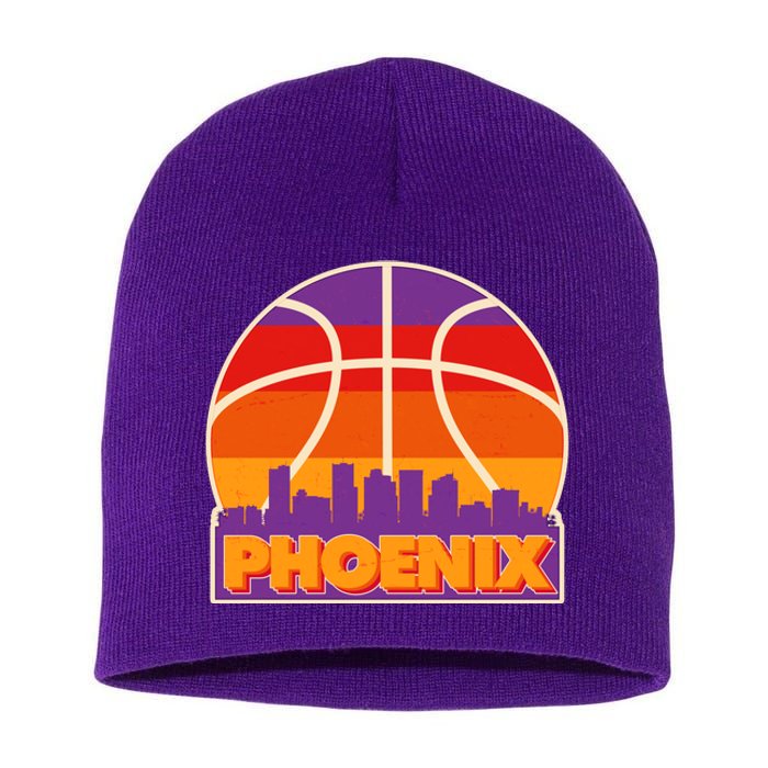 Vintage Phoenix Basketball Skyline Logo Short Acrylic Beanie