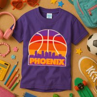 Vintage Phoenix Basketball Skyline Logo Kids T-Shirt