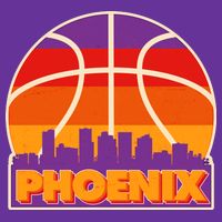 Vintage Phoenix Basketball Skyline Logo Kids T-Shirt