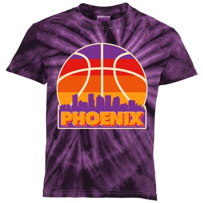 Vintage Phoenix Basketball Skyline Logo Kids Tie-Dye T-Shirt