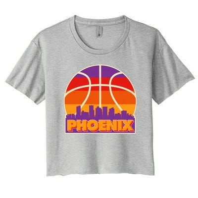 Vintage Phoenix Basketball Skyline Logo Women's Crop Top Tee