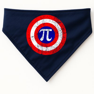 Vintage Pi Day America Superhero Crest March 14th USA-Made Doggie Bandana