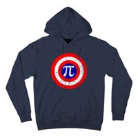 Vintage Pi Day America Superhero Crest March 14th Hoodie