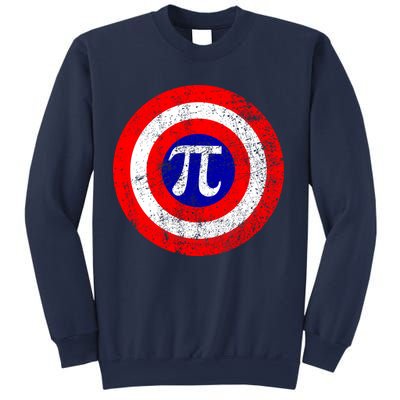 Vintage Pi Day America Superhero Crest March 14th Sweatshirt