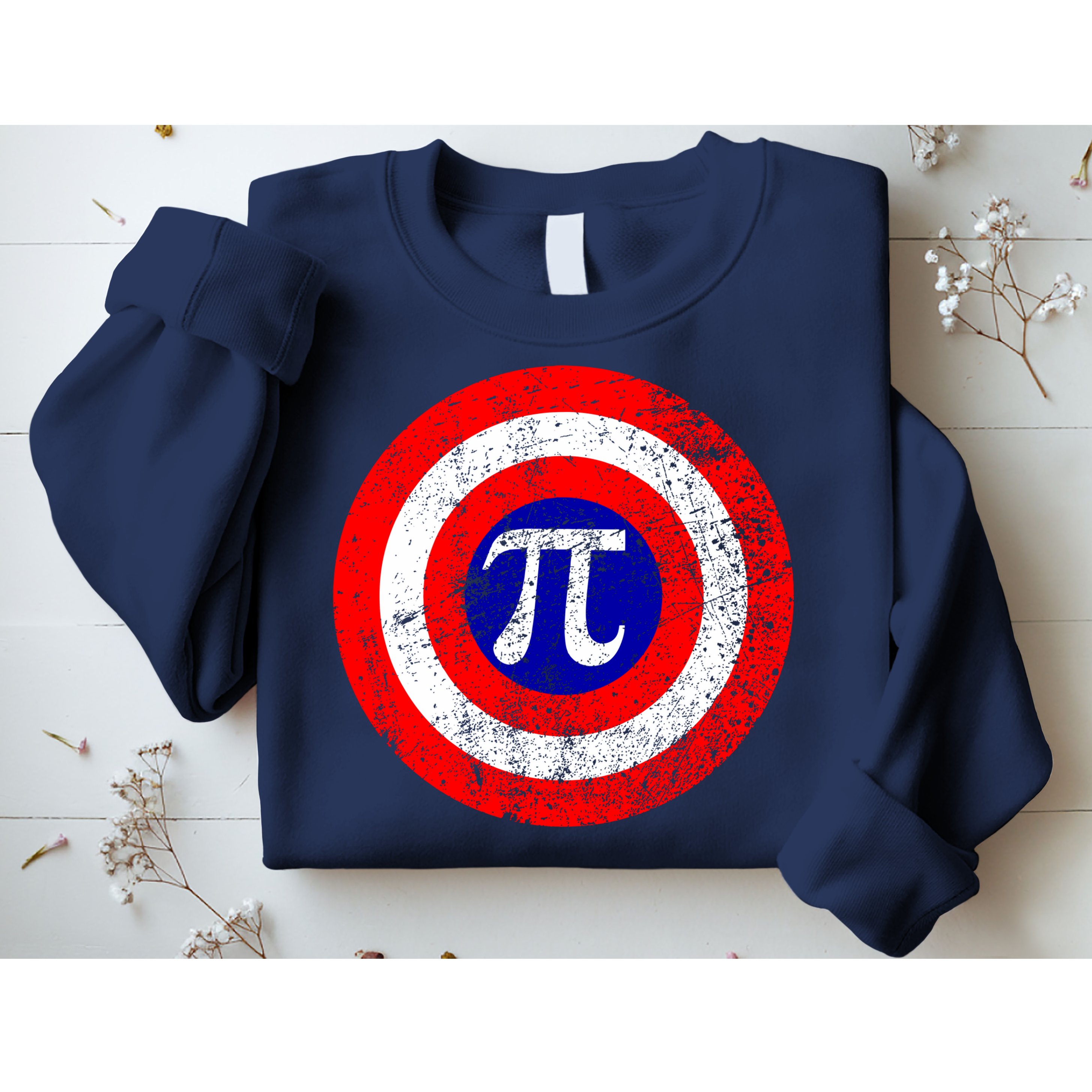 Vintage Pi Day America Superhero Crest March 14th Sweatshirt