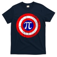 Vintage Pi Day America Superhero Crest March 14th T-Shirt
