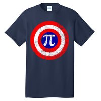 Vintage Pi Day America Superhero Crest March 14th Tall T-Shirt