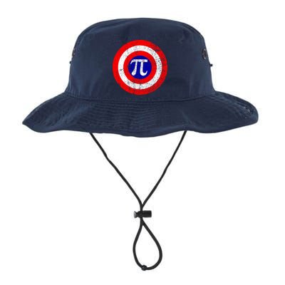 Vintage Pi Day America Superhero Crest March 14th Bucket Hat
