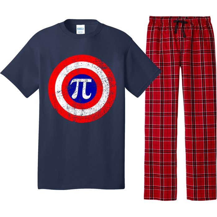 Vintage Pi Day America Superhero Crest March 14th Pajama Set