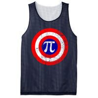 Vintage Pi Day America Superhero Crest March 14th Mesh Reversible Basketball Jersey Tank