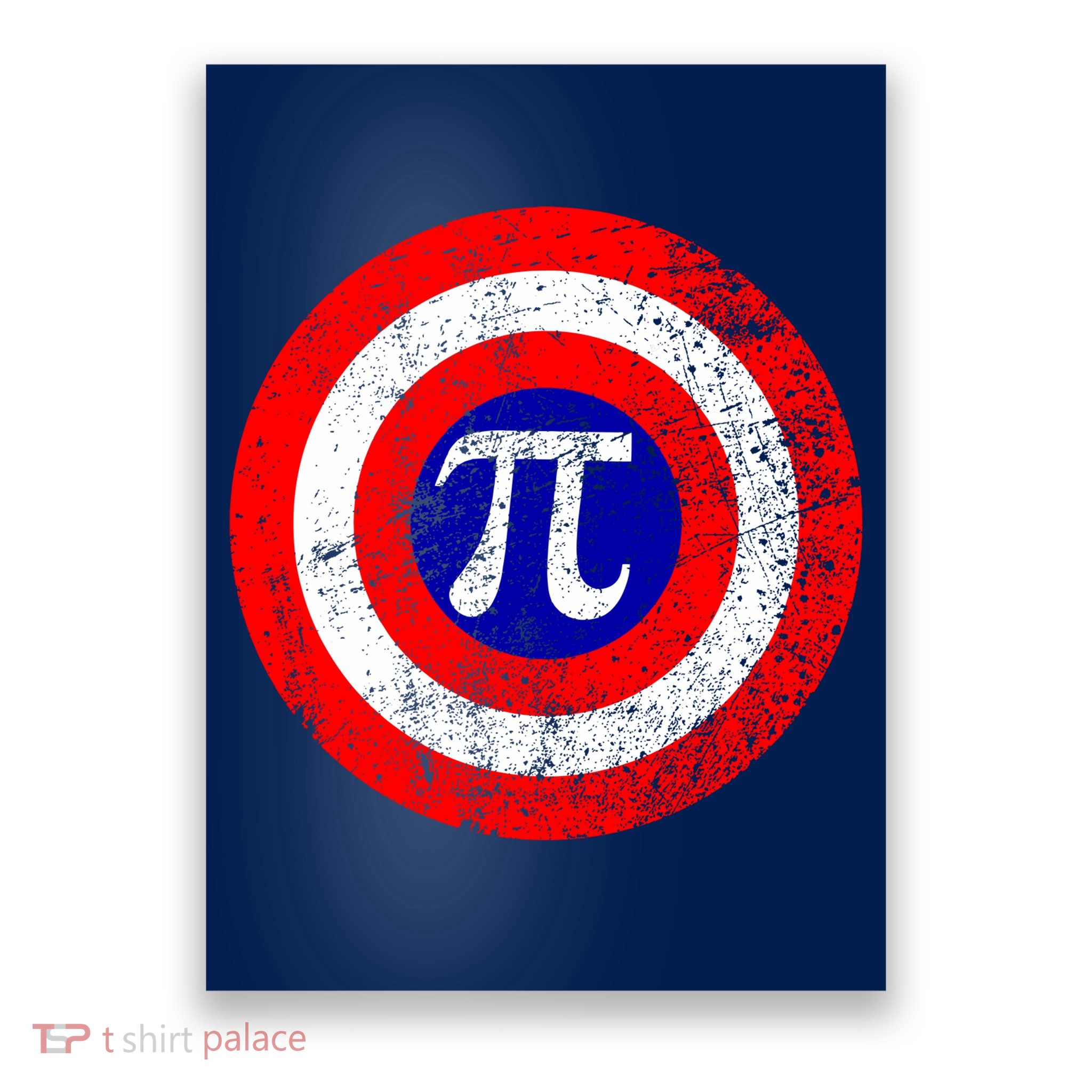 Vintage Pi Day America Superhero Crest March 14th Poster