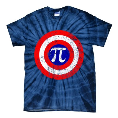 Vintage Pi Day America Superhero Crest March 14th Tie-Dye T-Shirt