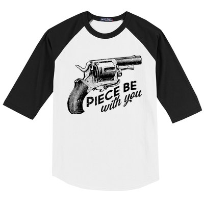 Vintage Piece Be With You Gun Pistol Baseball Sleeve Shirt