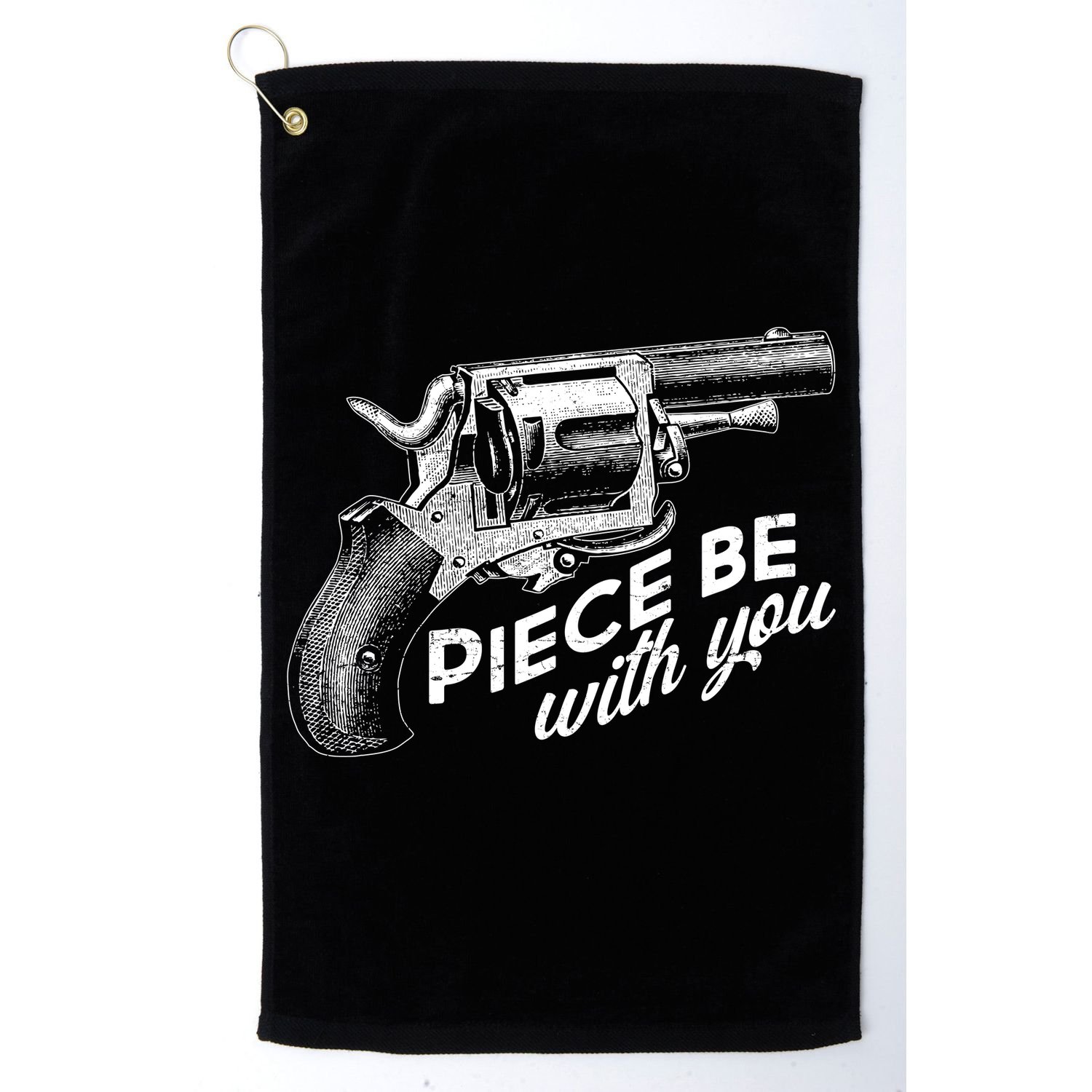 Vintage Piece Be With You Gun Pistol Golf Towel
