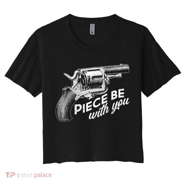 Vintage Piece Be With You Gun Pistol Crop Top
