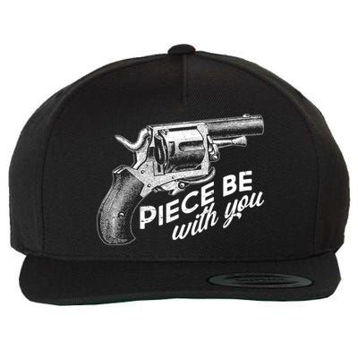 Vintage Piece Be With You Gun Pistol Wool Snapback Cap