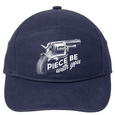 Vintage Piece Be With You Gun Pistol 7-Panel Snapback Hat