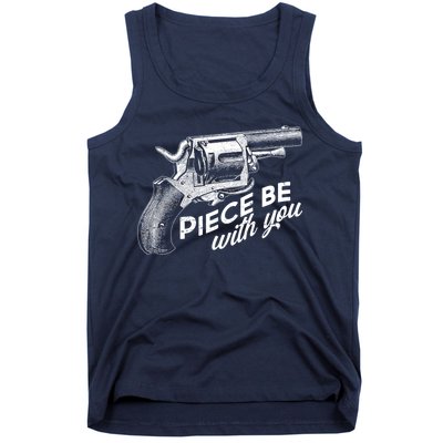 Vintage Piece Be With You Gun Pistol Tank Top