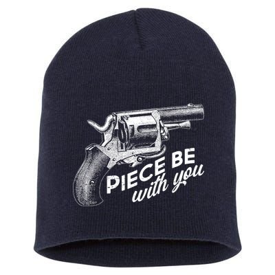 Vintage Piece Be With You Gun Pistol Short Acrylic Beanie