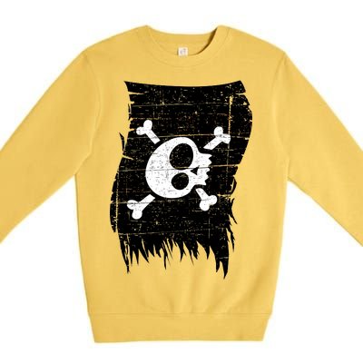 Vintage Pirate Skull Upside Down Flag Premium Crewneck Sweatshirt