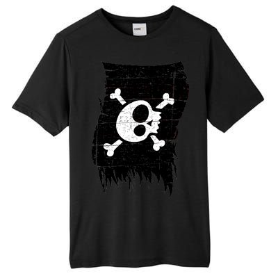 Vintage Pirate Skull Upside Down Flag Tall Fusion ChromaSoft Performance T-Shirt