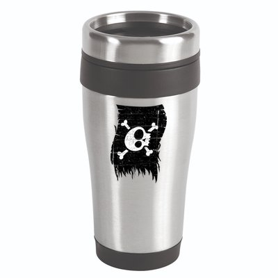 Vintage Pirate Skull Upside Down Flag 16oz Travel Tumbler