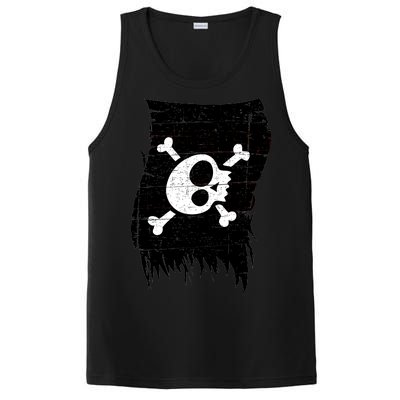 Vintage Pirate Skull Upside Down Flag PosiCharge Competitor Tank